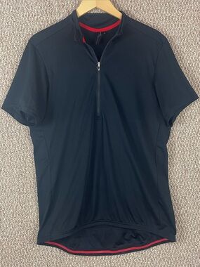 Specialized Men's XL Cycling Jersey Black 1/4 Zip Short Sleeve Pockets 208